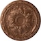 Ekena Millwork Baile Ceiling Medallion (Fits Canopies up to 3 1/4"), Hand-Painted Polished Copper, 20"OD x 1 5/8"P CM20BLPOS - alternate 1
